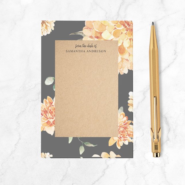 Notas Post-it® Flores amarillas modernas y regalo personalizado d (Subido por el creador)