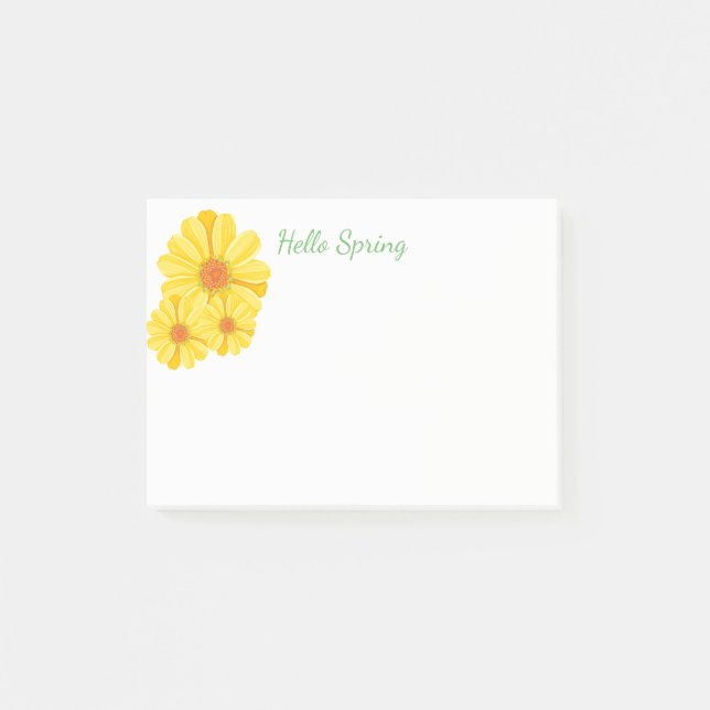 Notas Post-it® Flores amarillas post-it-Notes (Anverso)