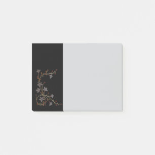 Notas Post-it® Flores Art Déco sobre negro