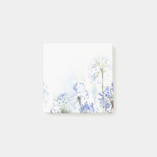Notas Post-it® Flores azules de verano, boceto acuático