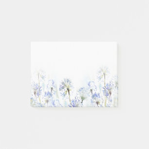Notas Post-it® Flores azules de verano, boceto acuático