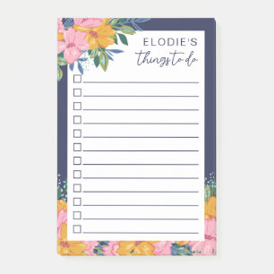 Notas Post-it® Flores Bastante Exuberantes - Lista de Tareas Pers