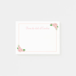 Notas Post-it® Flores blancas y rosas florales - Shabby Chic, Paí