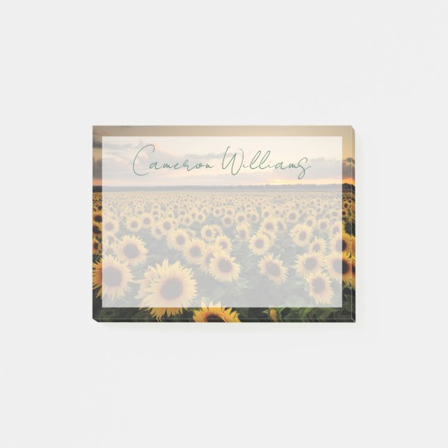 Notas Post-it® Flores | Campo de girasol (Anverso)