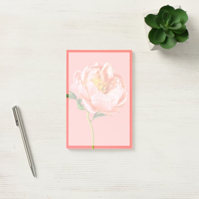 Notas Post-it® Flores | Coral Peony Blossom (Oficina)