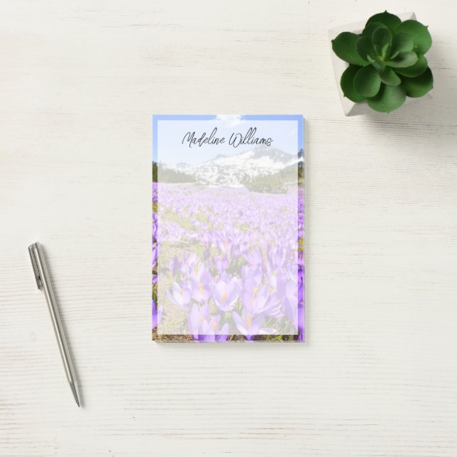 Notas Post-it® Flores | Crocus Pirin Mountain Park Bulgaria (Oficina)