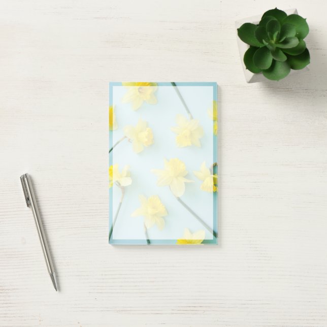 Notas Post-it® Flores | Daffoditos amarillos (Oficina)