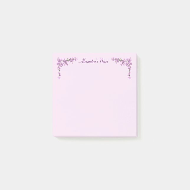 Notas Post-it® Flores de cerezo rosa bonito (Anverso)