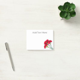 Notas Post-it® Flores de clavel rojo