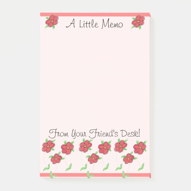 Notas Post-it® Flores de coral (Anverso)