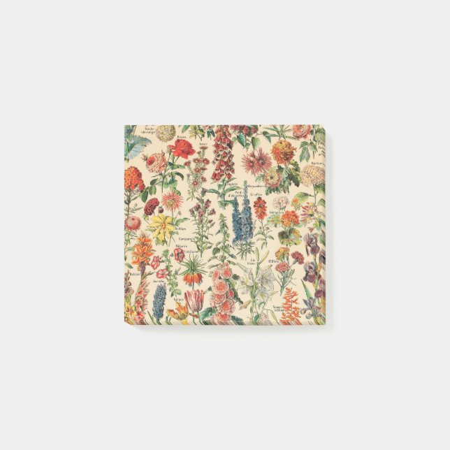 Notas Post-it® Flores de época (Anverso)