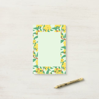 Notas Post-it® Flores de eucalipto amarillo