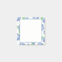 Notas Post-it® Flores de hidrangea azul