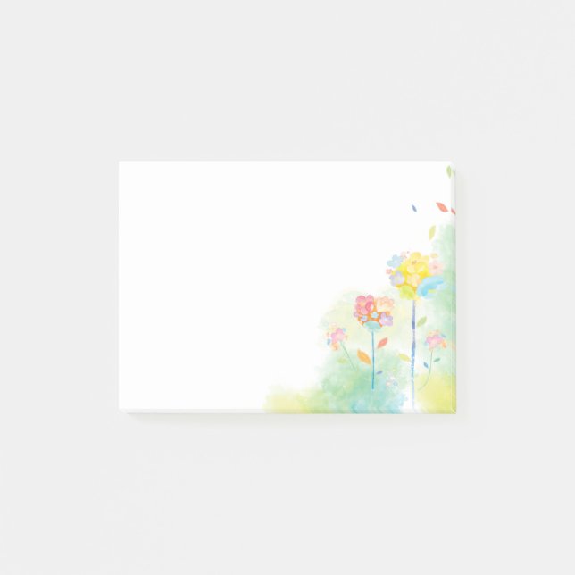 Notas Post-it® Flores de la acuarela (Anverso)