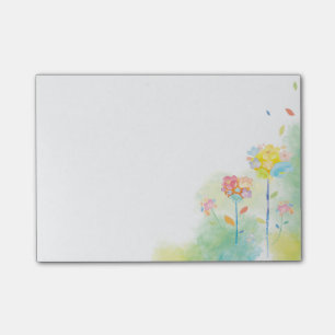 Notas Post-it® Flores de la acuarela