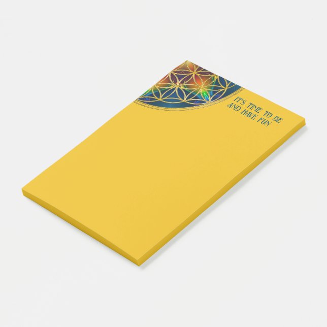 Notas Post-it® FLORES DE LA VIDA - Florecimiento fractal 1 (En perspectiva)