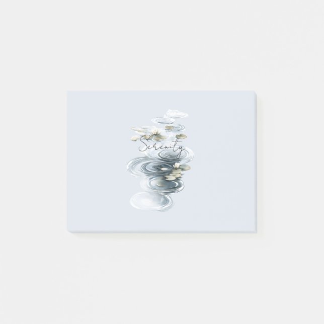 Notas Post-it® Flores de Loto Serenity Nenúfares (Anverso)