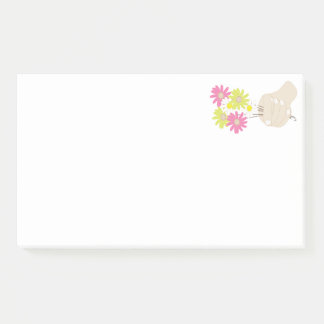 Notas Post-it® flores de mano