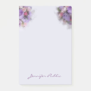 Notas Post-it® Flores de pintura de aceite Elegante plantilla man