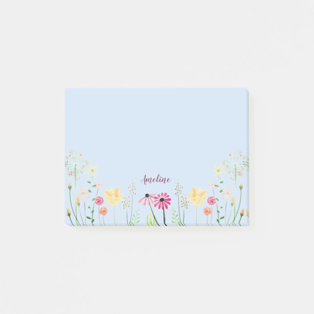 Notas Post-it® Flores de pradera (Anverso)