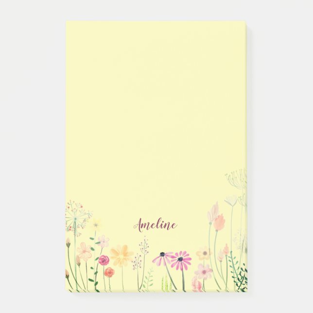 Notas Post-it® Flores de pradera (Anverso)