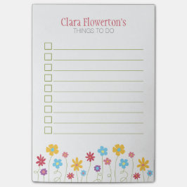 Notas Post-it® Flores De Primavera Funky Para Hacer Lista
