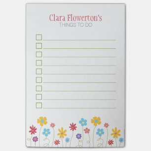 Notas Post-it® Flores De Primavera Funky Para Hacer Lista