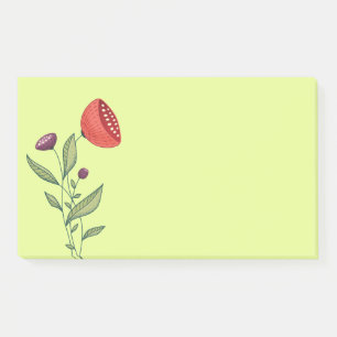 Notas Post-it® Flores de primavera Resumen de Línea Botánica Arte