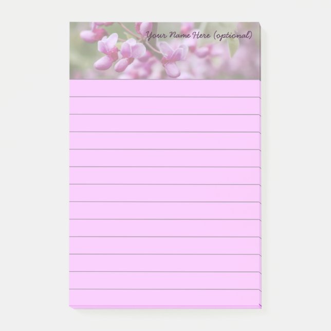 Notas Post-it® Flores de repetición (Anverso)