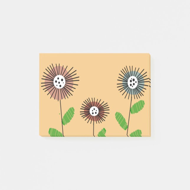 Notas Post-it® Flores de Scandi (Anverso)