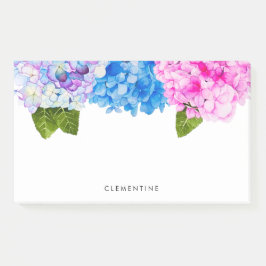 Notas Post-it® Flores del Hydrangea, acuarela, personalizada