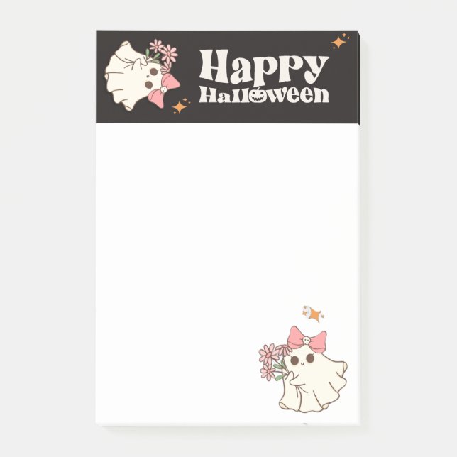 Notas Post-it® Flores Embrujadoras — Halloween con Corazón (Anverso)
