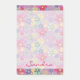 Notas Post-it® Flores en flor (patrón sin foco)