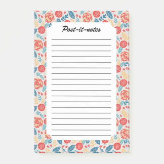 Notas Post-it® Flores florecientes de los jardines de verano vint
