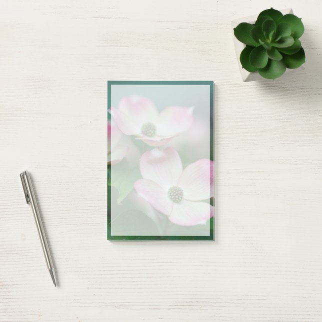 Notas Post-it® Flores | Flores de dogwood (Oficina)
