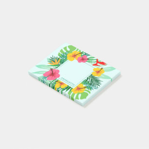 Notas Post-it® Flores hawaianas de la fronda tropical de la palma
