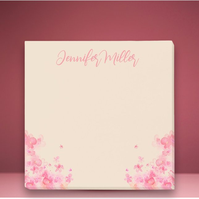 Notas Post-it® Flores japonesas de la acuarela de nombre femenino (Subido por el creador)