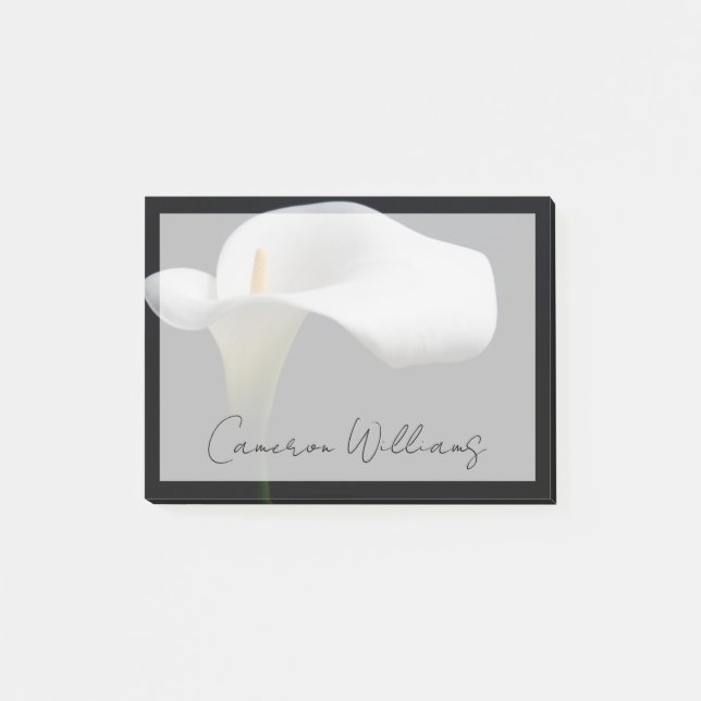 Notas Post-it® Flores | Lirio de Calla Blanca (Anverso)