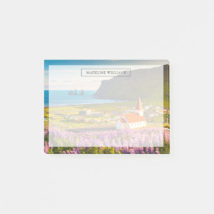 Notas Post-it® Flores Lupines en flor en el sur de Islandia