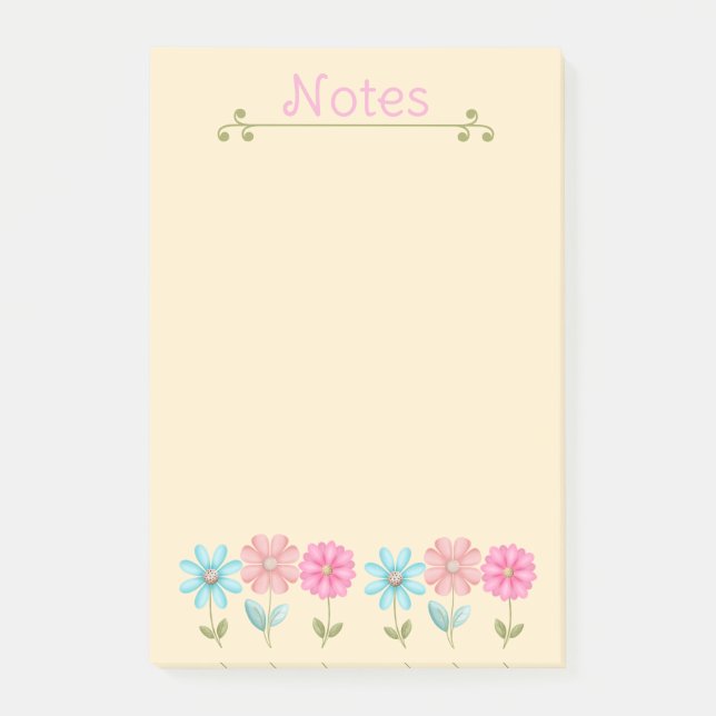 Notas Post-it® Flores Pequeñas Lindas (Anverso)