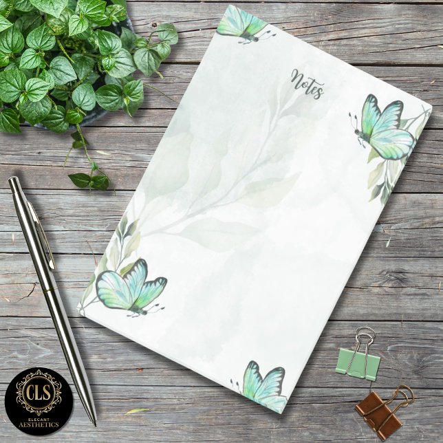 Notas Post-it® Flores Personalizadas de Mariposas del Artista (Subido por el creador)