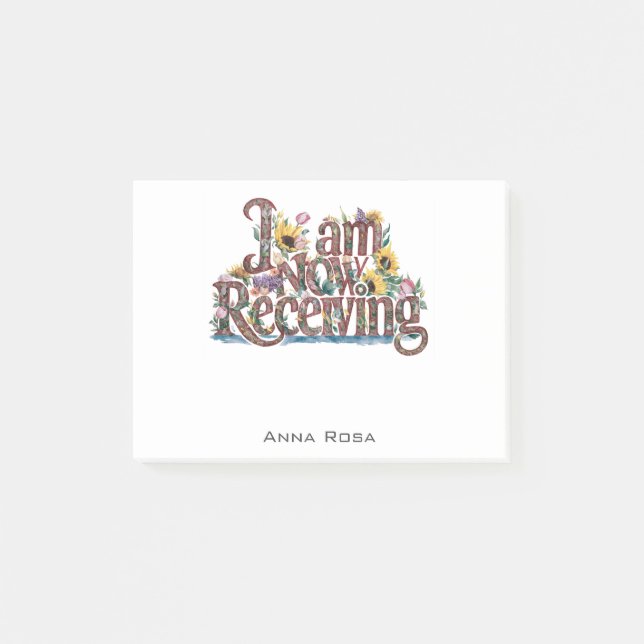 Notas Post-it® *~* Flores QUE AHORA RECIBO Manifestaciones 8 AP85 (Anverso)