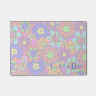 Notas Post-it® Flores retras del hippy