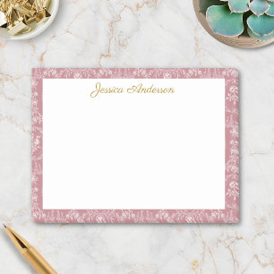 Notas Post-it® Flores Rococó Antiguas Nombre Personalizado Floral