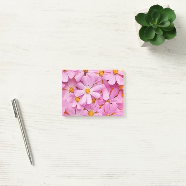 Notas Post-it® Flores Rosadas (Oficina)