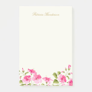 Notas Post-it® Flores rosadas del hibisco