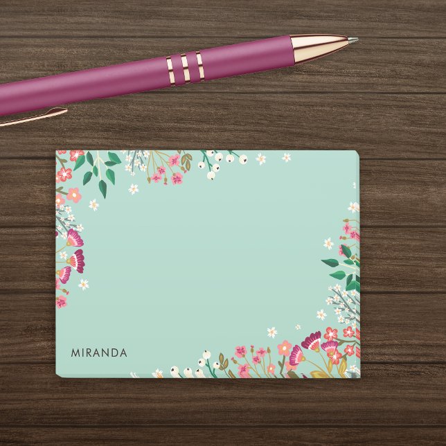 Notas Post-it® Flores silvestres boho (Subido por el creador)