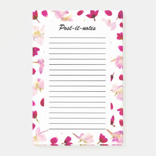 Notas Post-it® Flores silvestres botánicas de primavera con flore