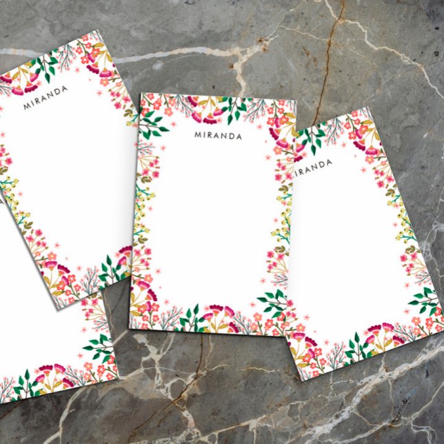Notas Post-it® Flores silvestres rosadas y violetas de boho añade (Subido por el creador)