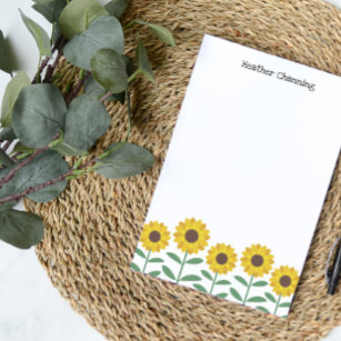 Notas Post-it® Flores solares - Añadir tu nombre